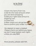 Pay your Basket for the Live sale